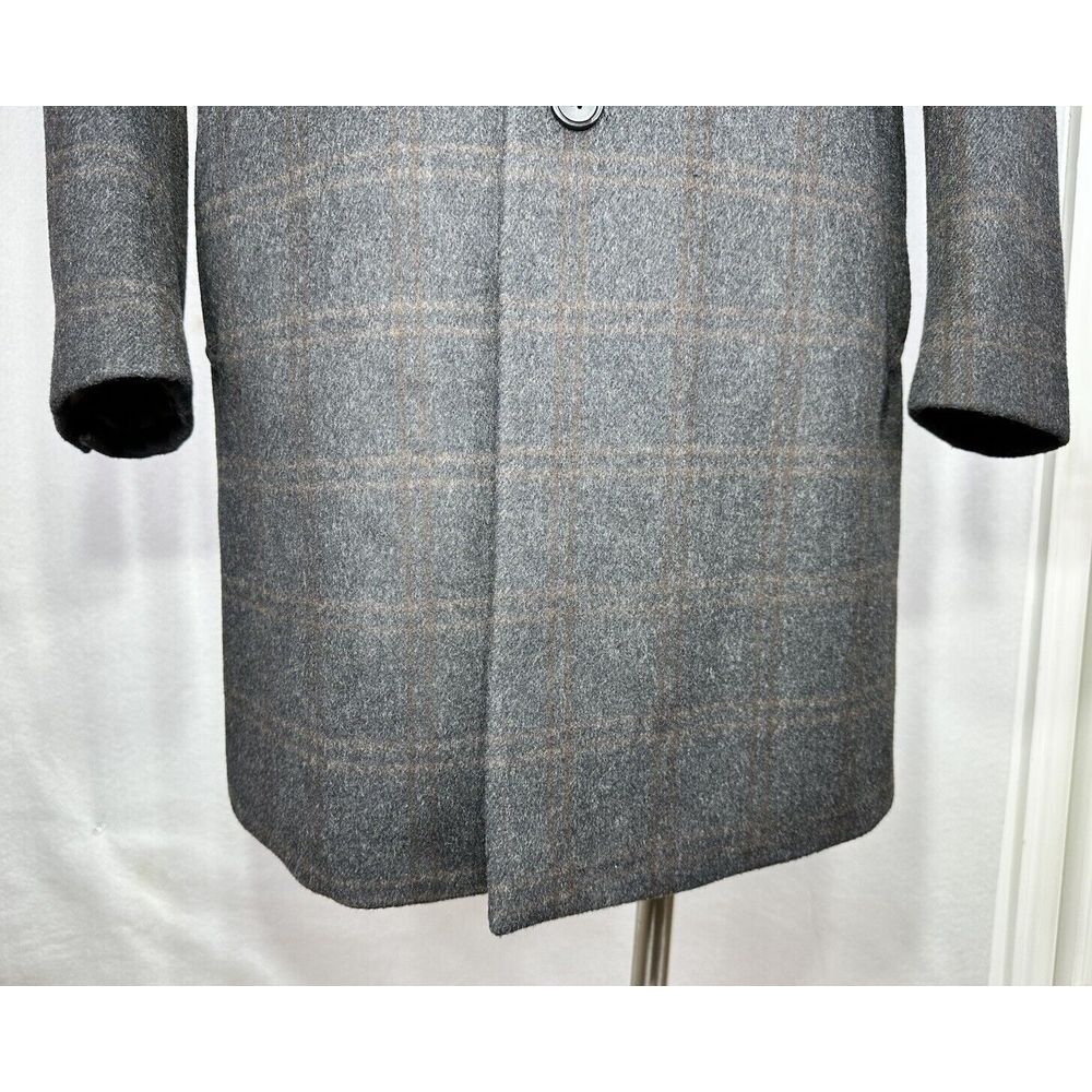 Hart Schaffner Marx Luxurious Wool Blend Over Coat 40L Windowpane‎ - Picture 3 of 14